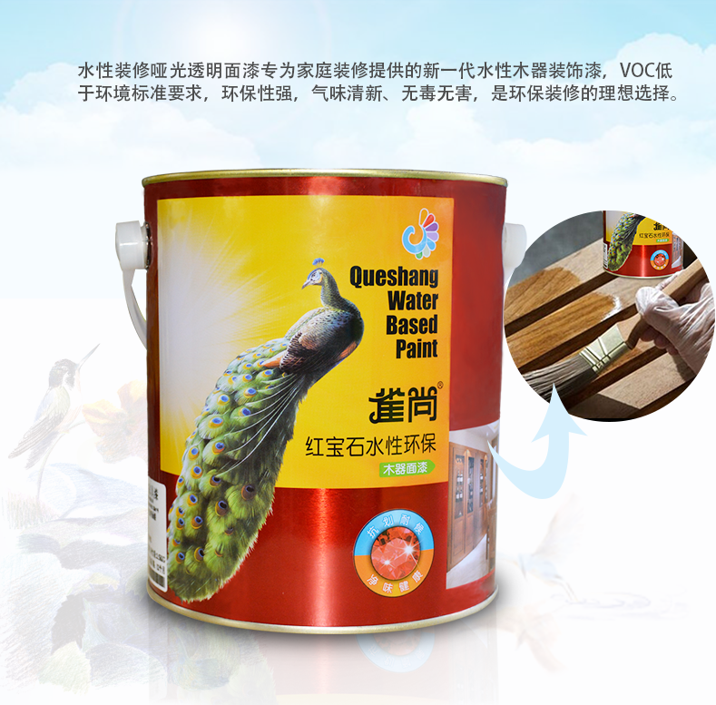 雀尚DZ3903P水性啞光木器透明面漆