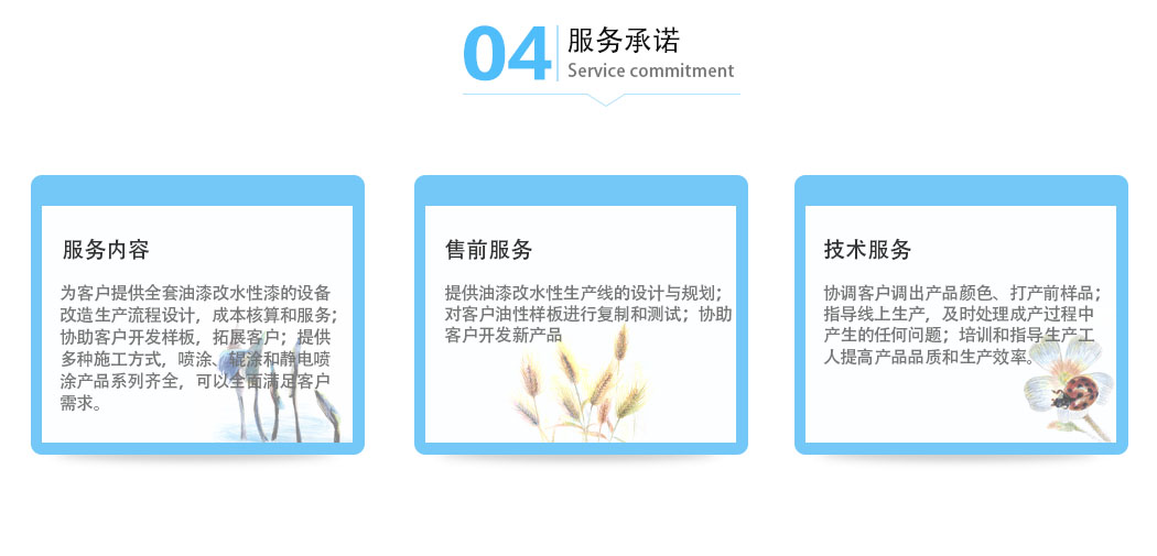 雀尚水漆服務承諾